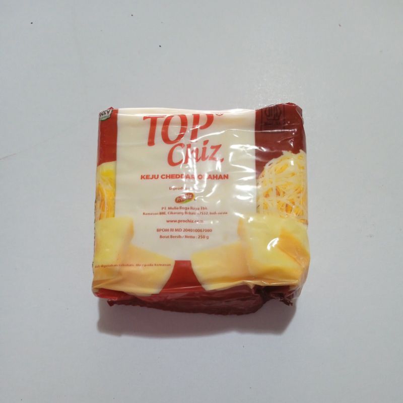 

KEJU TOP CHIZ CHEDDAR OLAHAN BERAT 250 GRAM