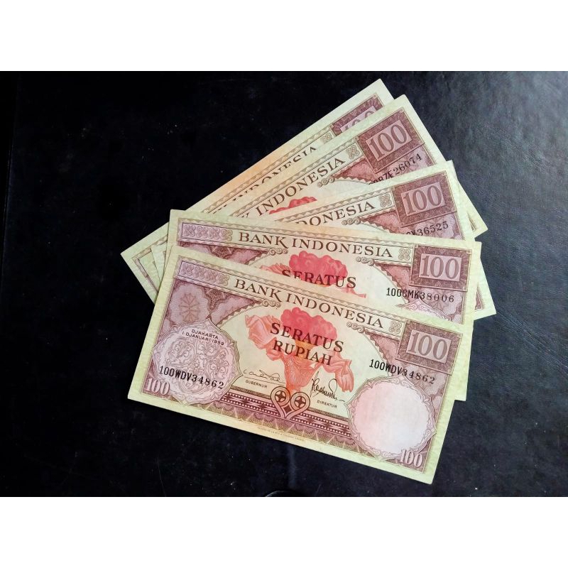 100 Rupiah seri Bunga 1959 Gress Marta Collection 02 Pusatnya koleksi unik keperluan nikah dekorasi 