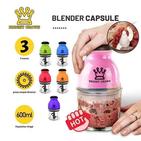 YATT by Bright Crown Blender Kapsul Penggiling Daging Sayur Buah Portable / Chopper Capsule Mini