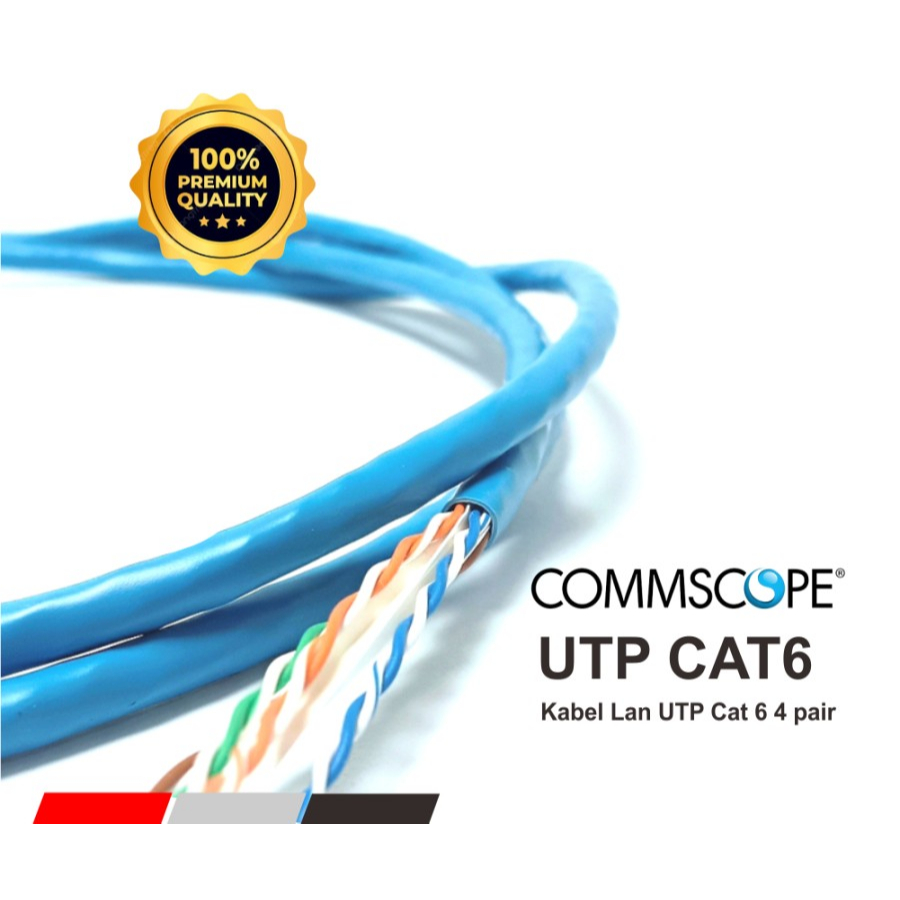 AMP Kabel UTP Commscope Lan Jaringan Internet UTP Cat 6 Cat 6e Cat6 Cat6e (dijual per meter)