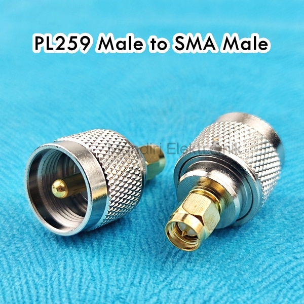 Konektor Adapter PL259 Male ke SMA Male - Konektor HT Adapter SMA Male to PL Male 259 - Konektor PL 