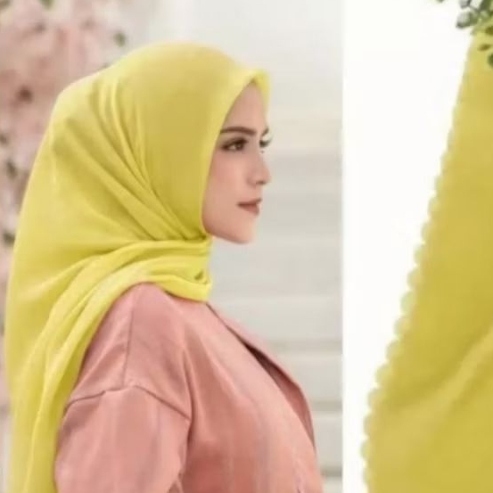 Jilbab Segi Empat Voal Premium Polos Logo B | Hijab muslimah Elegan Terbaru