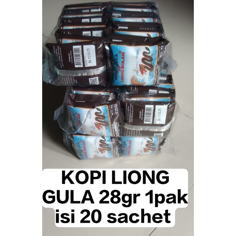 

KOPI CAP LIONG BULAN 28gr ( KOPI + GULA) isi 20 sachet