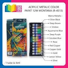 

cat acrylic metallic Montana 12 warna