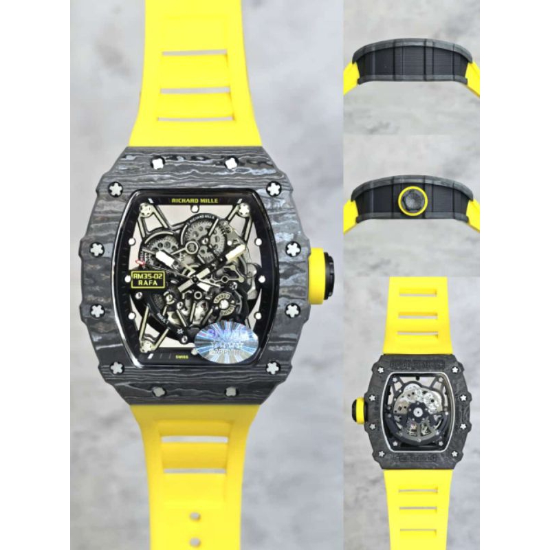 JTM WATCH Jam Tangan Pria Richard Mille RM35-02 Carbon Autometic Movement Swiss Clone