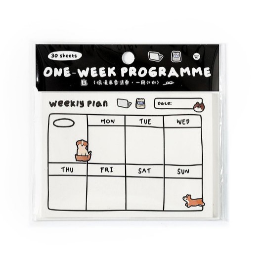 

30 Lembar Sticky Notes Memo Planner Daily To Do List Korean Memopad Catat Tulis Sekolah Stationery - WEEKLY PLAN
