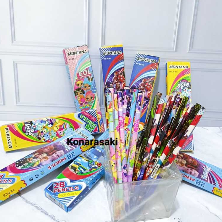 

(12 Pensil) PENSIL 2B/ Pensil kayu/ Pensil 2B/ Pensil karakter