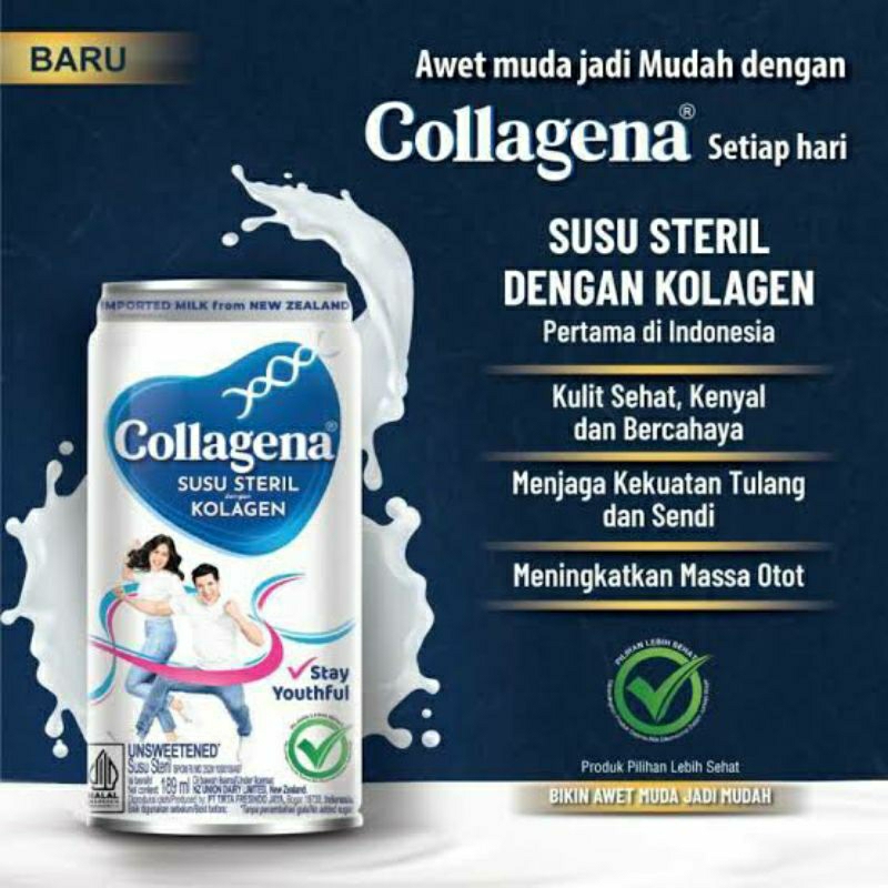 

Susu Steril Collagena Kolagen 1 dus isi 12 kaleng 189 ml