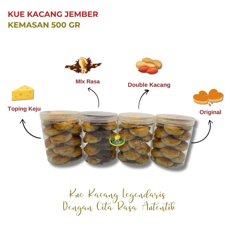 

Kue Kacang Jember - Kemasan 500 Gr