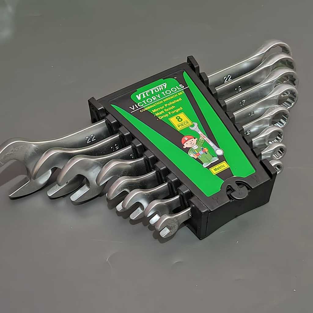 Shp1 Kunci Ring Pas Set 8 Pcs Victory Kunci Ring Kombinasi Lengkap - Kunci Pas Ring Set Lengkap