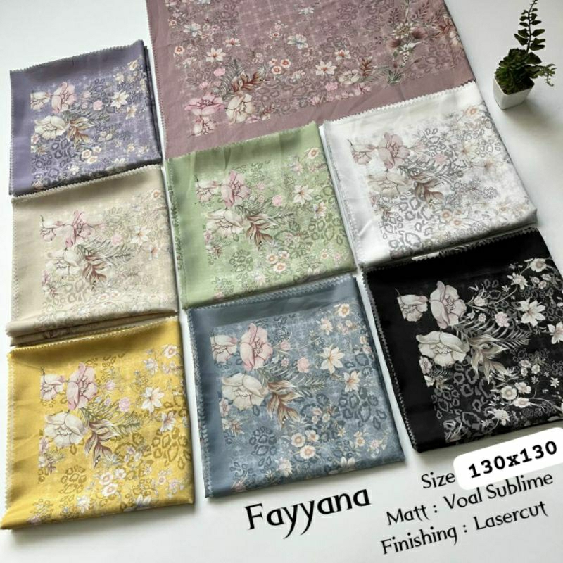 Hijab segiempat Jumbo motif syar'i hitam black premium 130x130Lacercut