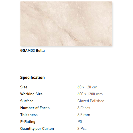 NIRO GRANITE AMORA PGVT GGAM03 BELLA 60X120