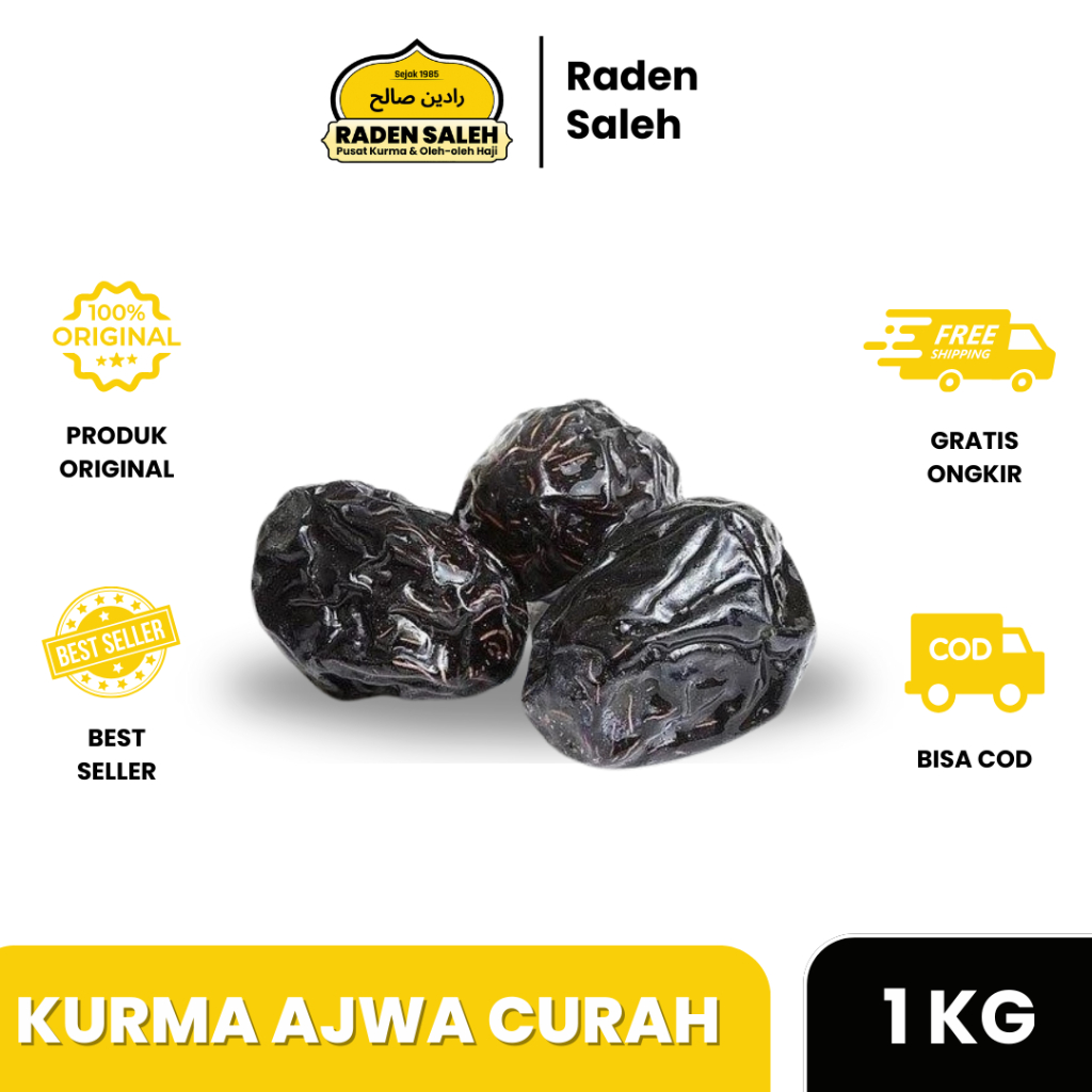 

Kurma King Date Ajwa Aliyyah Curah Jumbo 1Kg Kurma Nabi Asli Aliyyah