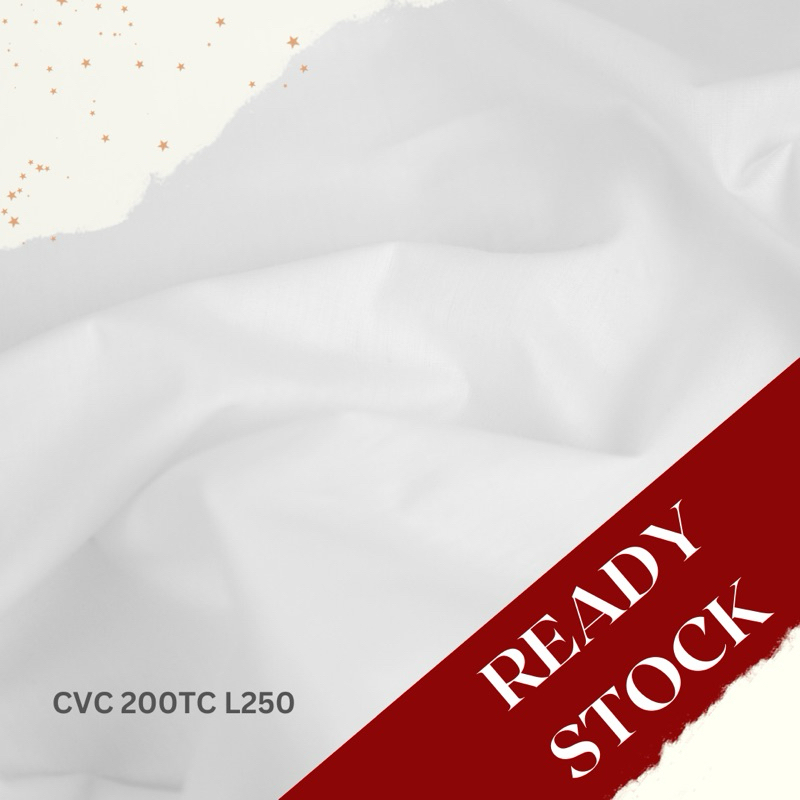 [HOTEL] Bahan Kain Hotel Sprei CVC 200tc L250POLOS