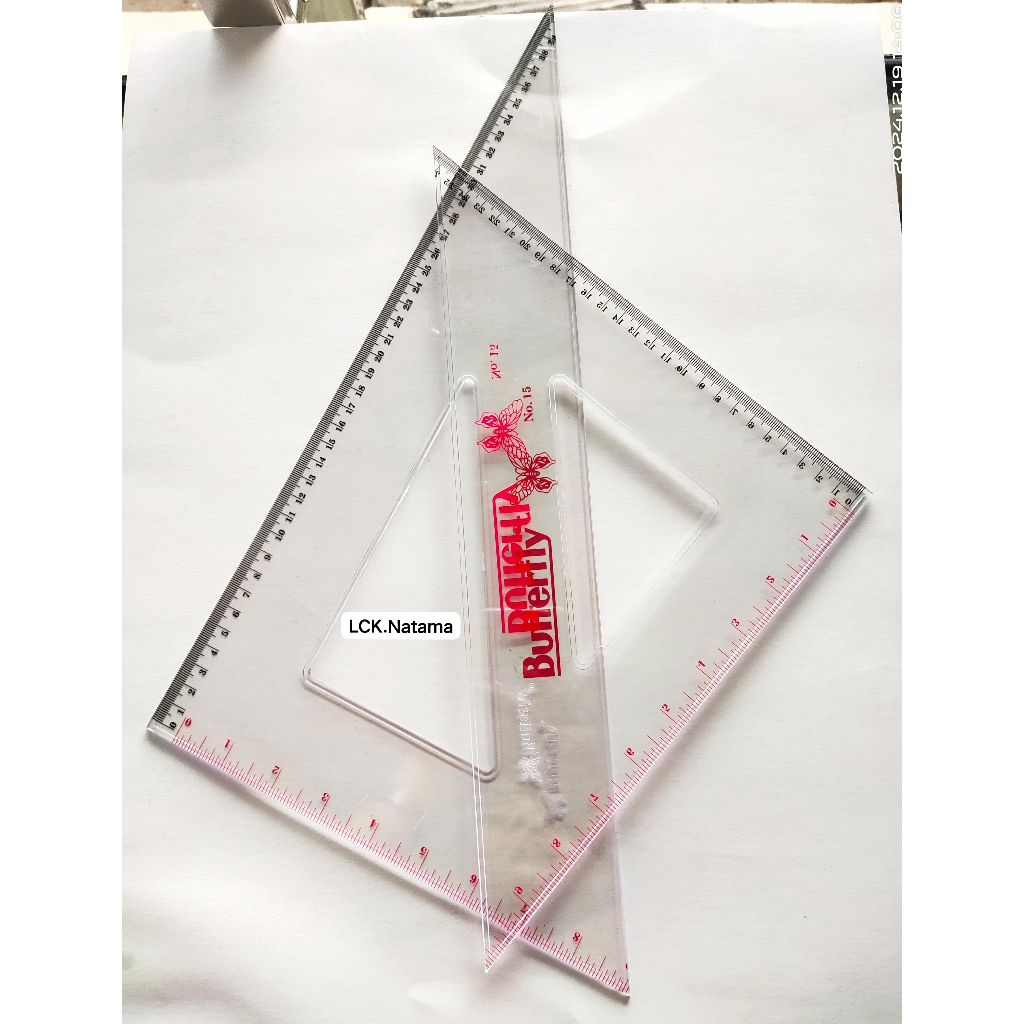 

Butterfly Penggaris Segitiga 1 Set NO.15 ruler Triangle