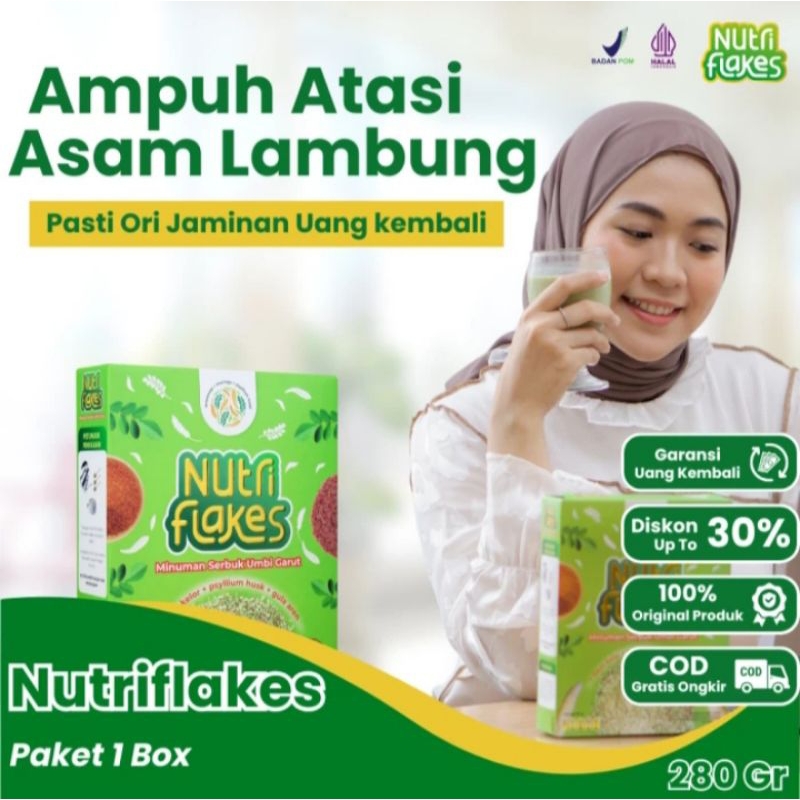 

Nutriflakes Paket 280 Gr Menyembuhkan Asam Lambung dan Maaf dan gerd