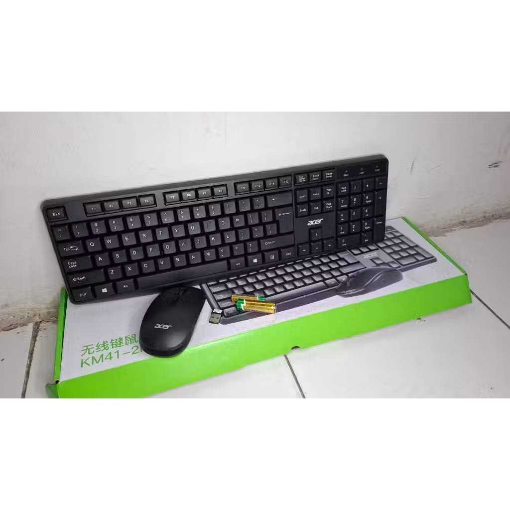 Acer Wireless Keyboard Dan Mouse Combo KM41-2K 2.4G Koneksi Nirkabel Untuk Komputer Dan Laptop