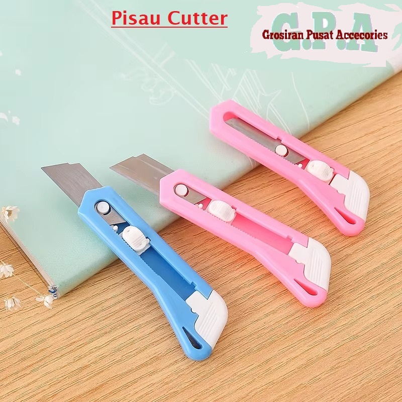 

Pisau Cutter Pemotong kertas Cutter atau Alat Pemotong mini Serbaguna dengan Desain warna Menarik