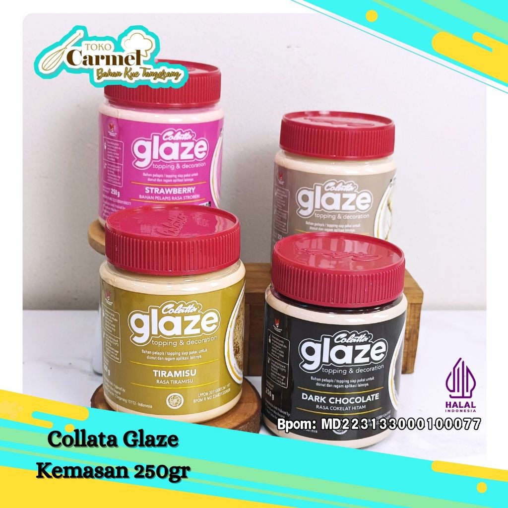 COLATTA Glaze 250gr - Selai Topping Donat Coklat Tiramisu Strawberi 2
