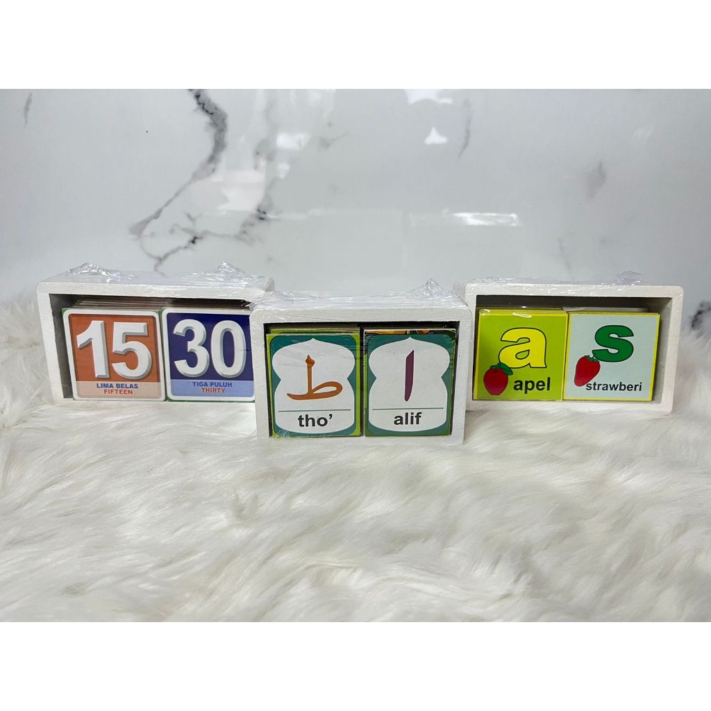 mainan kartu huruf angka dan huruf hijaiyah / kartu angka/ mainan