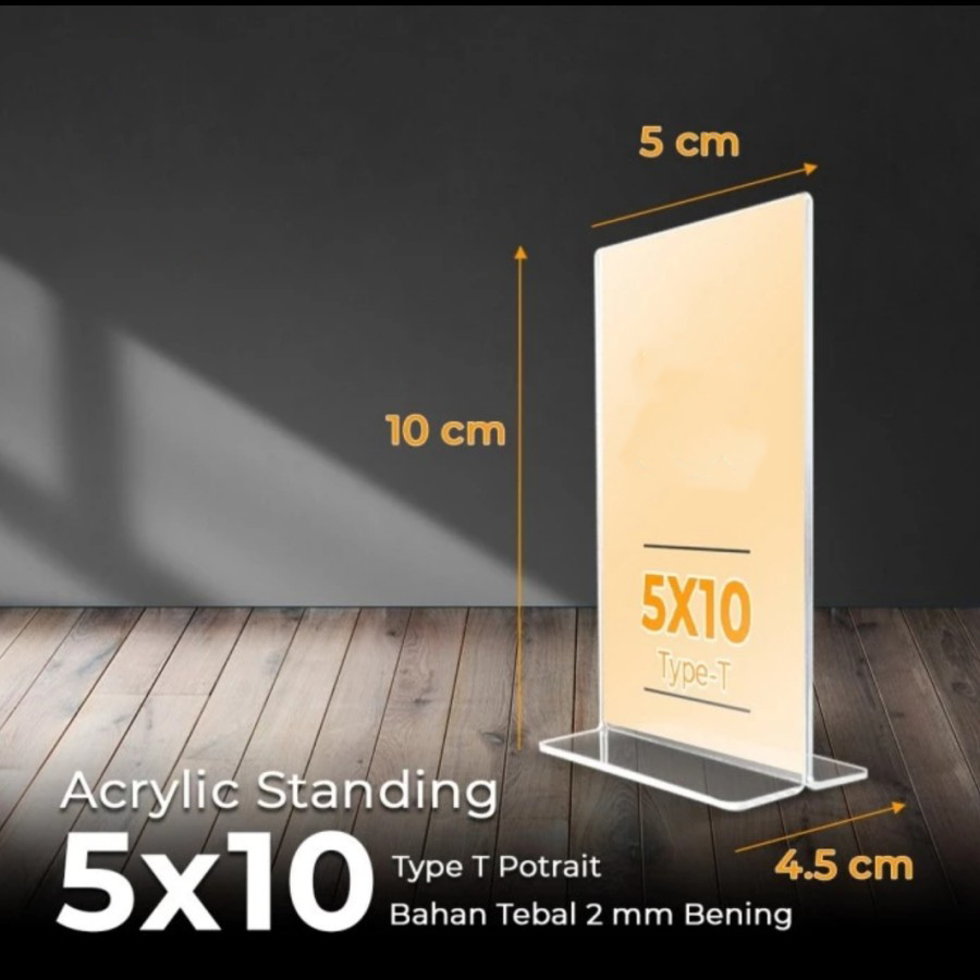 

Akrilik Nomor Meja 5X10 Tent / Acrylic Tent Card / Acrylic Tent Holder / Acrylic Tent Potrait