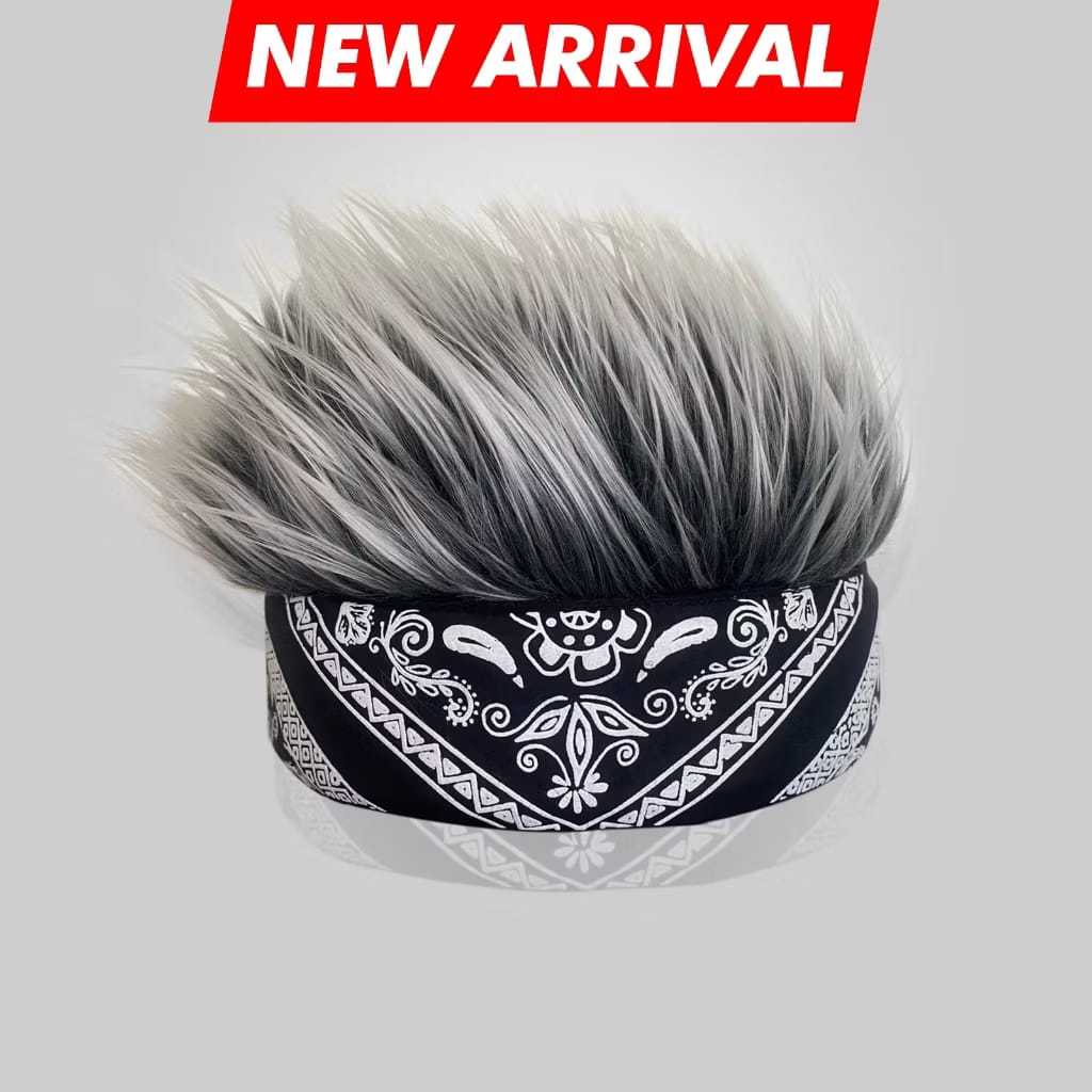 Topi Udeng Rambut Palsu Motif Paisley / Slayer ikat  kepala Rambut Palsu Pria Terbaru