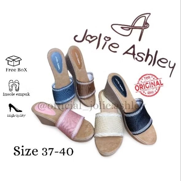 (Jolie Ashley)-sandal wedges wanita Cayla08