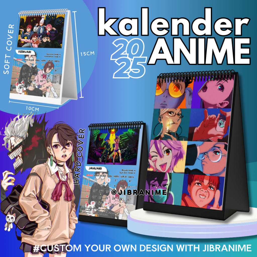 

Calendar / kalender meja 2025 anime Dandadan / Custom kalender