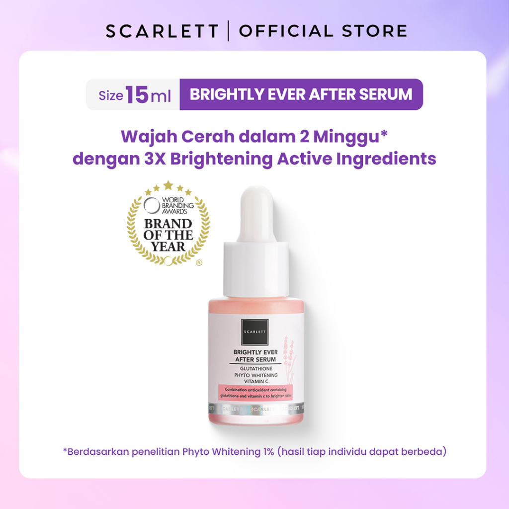 Scarlett Whitening BRIGHTLY Ever After Serum - Brightening Serum Pemutih Wajah Melembabkan & Mencera