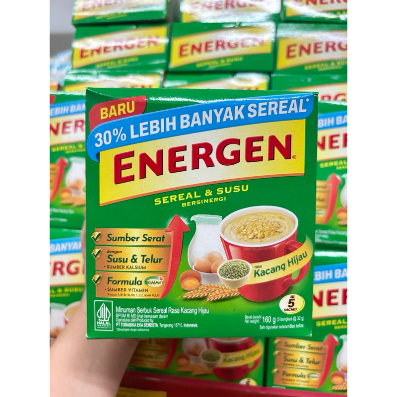 

ENERGEN SEREAL KACANG HIJAU BOX 5 x 32gr
