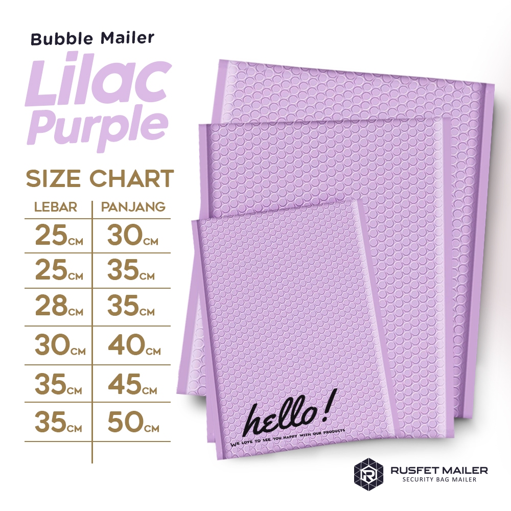 Amplop Bubble Mailer Envelope Bubble Lilac Purple Bubble Packing Murah