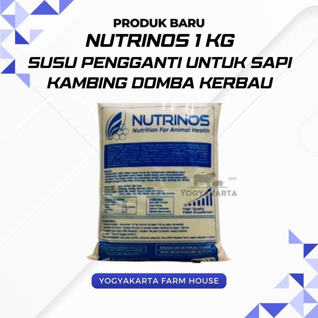 NUTRINOS 1 KG Susu Pengganti Hewan Ternak Untuk Sapi Kerbau Kambing Kuda
