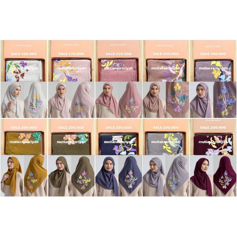 READY STOCK Riamiranda Voal Polos Scarf Leya Starla Ria Miranda New with Box
