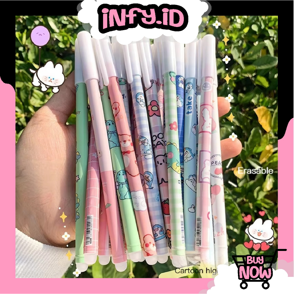 

INFY - PULPEN PENA BISA DIHAPUS KARAKTER LUCU / PENA AJAIB PULPEN ALAT TULIS SERBAGUNA / ERASABLE PEN GEL / ALAT TULIS SEKOLAH KANTOR ATK BOLPOINT S142