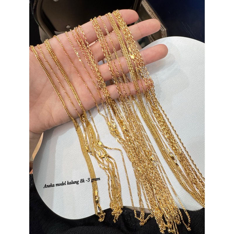 Kalung rantai toscano hollo gold