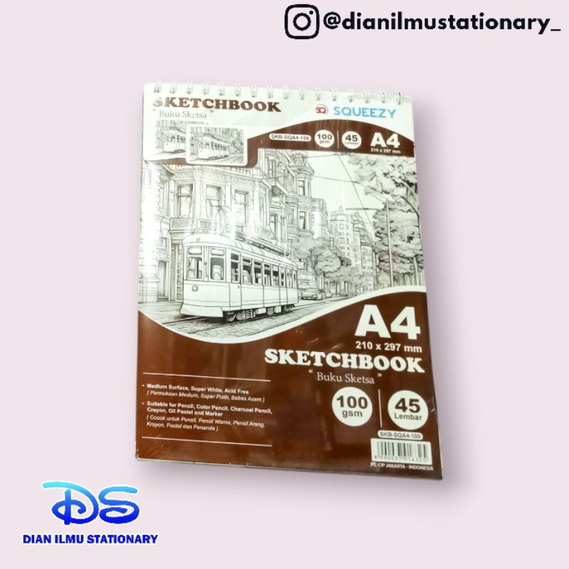 

Squeezy Sketchbook Buku Sketsa A4 210 x 297 mm