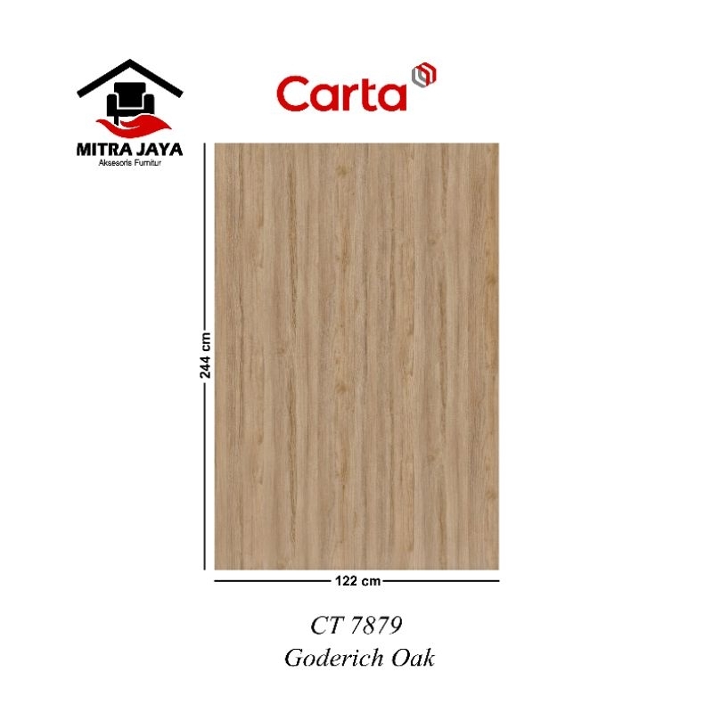 HPL Carta CT 7879 T Carta HPL Goderich Oak CT7879T CARTA Hpl Pelapis Kayu Tipe Ct7879t Goderich Oak