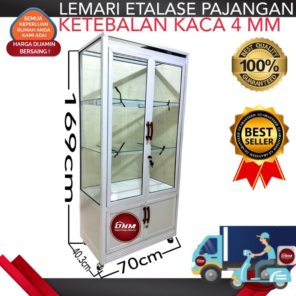 Lemari Pajangan Kaca 2 Pintu / Lemari Display / Lemari Hias / Lemari tas KHUSUS BOGOR