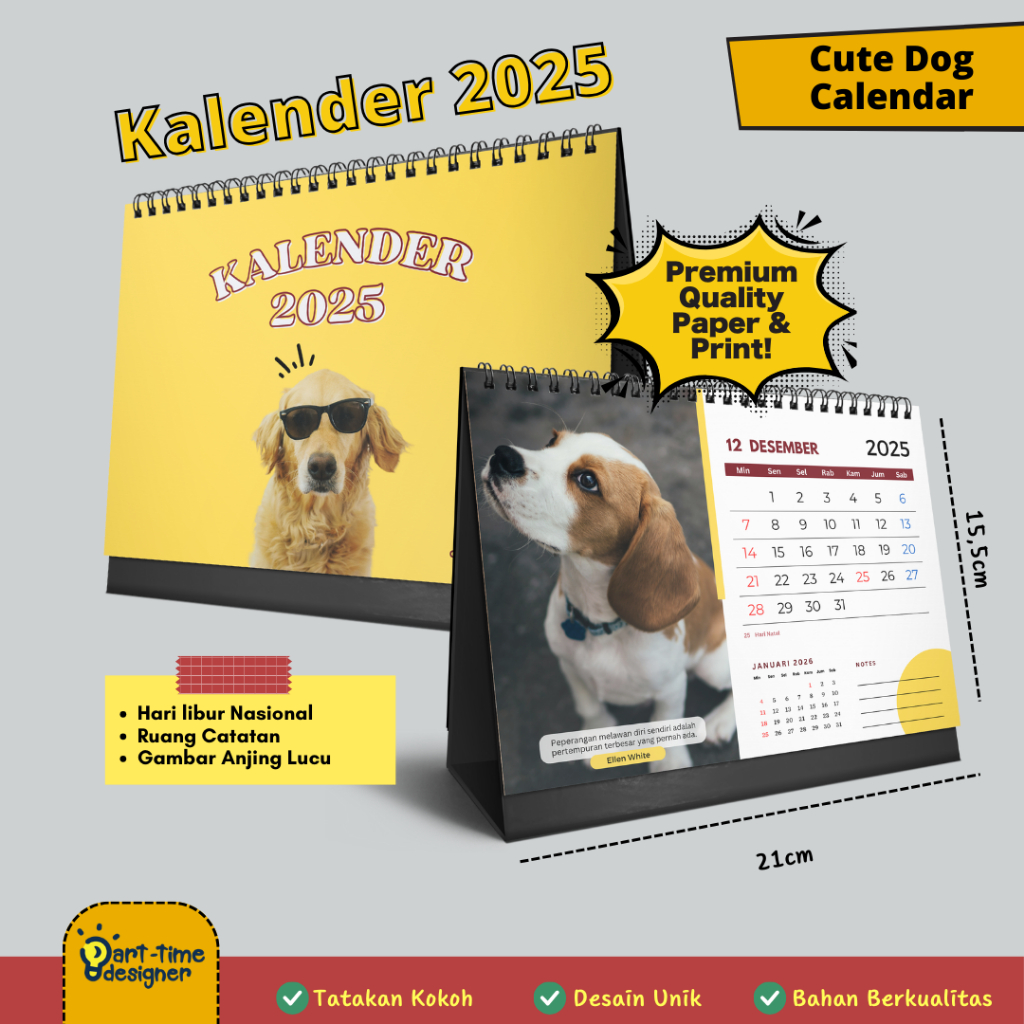 

Kalender 2025 Cute Dog Puppy Anjing Lucu