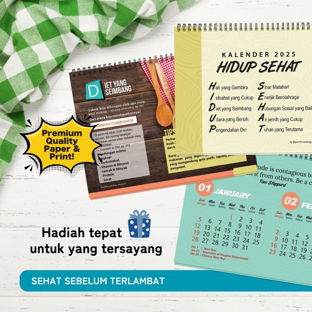 

Kalender Meja 2025 HIDUP SEHAT