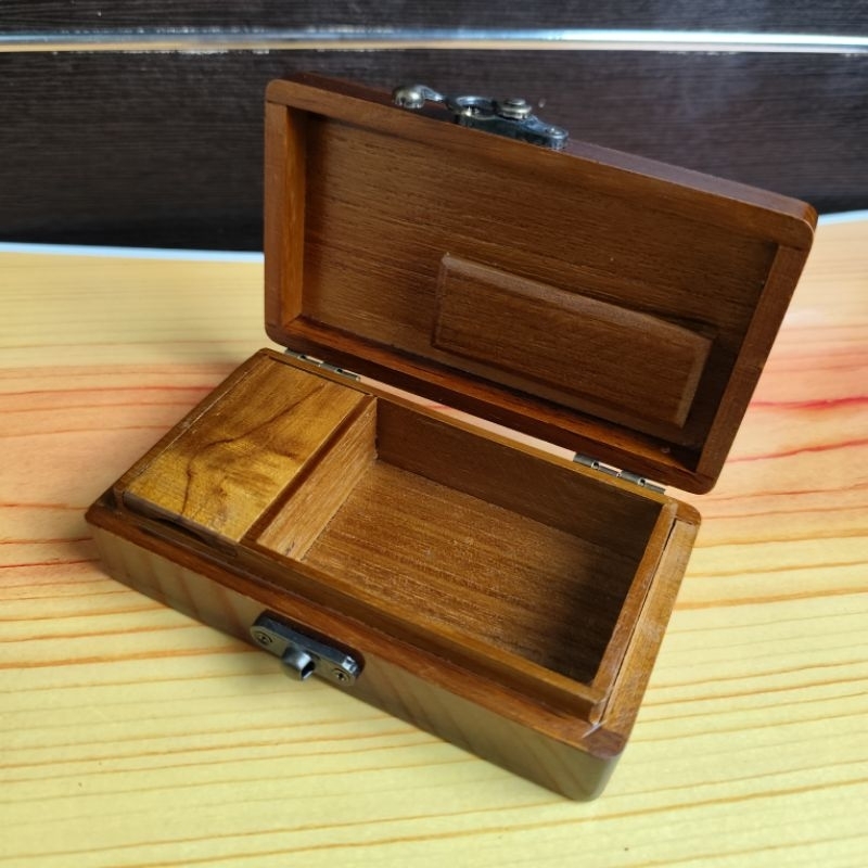 Kotak lintingan tem bakau bahan kayu jati asli