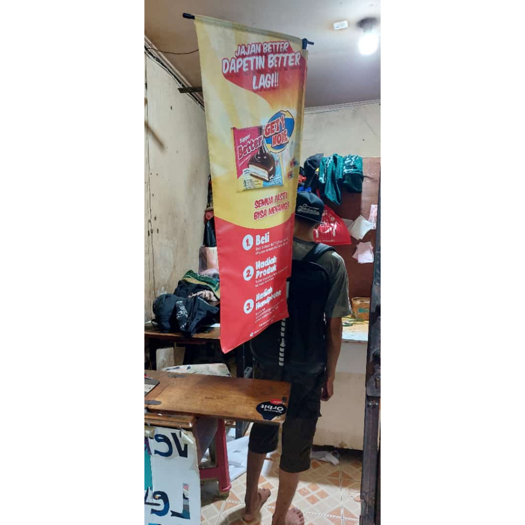 Backpack Flag - Flag Banner - Flying Banner- Tas bendera Bendera Pacer / Pacer Flag / Bendera Lari /