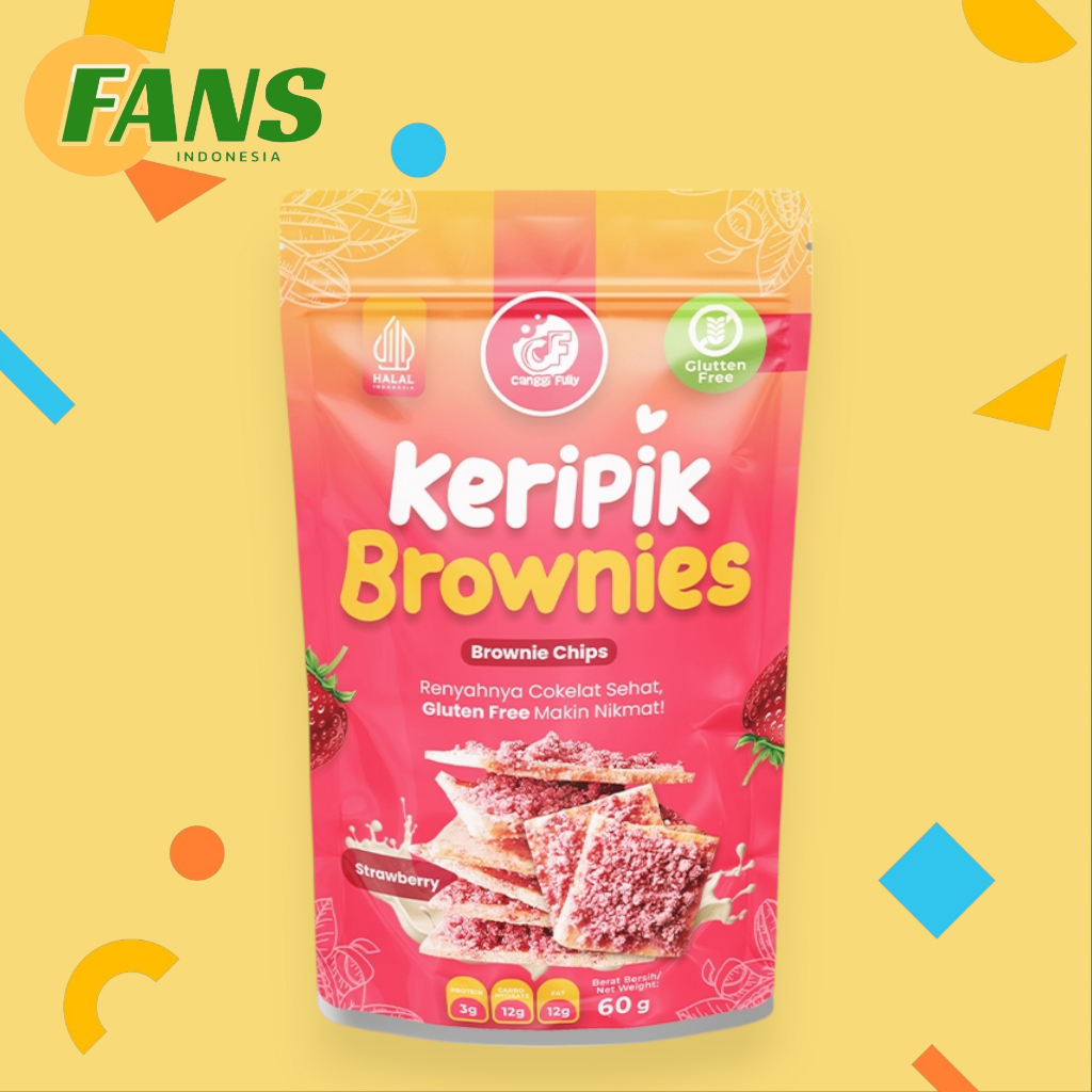 

KERIPIK BROWNIES CRUNCHY RASA STRAWBERRY 60GR - MANISNYA STROBERI, RENYAHNYA BROWNIES