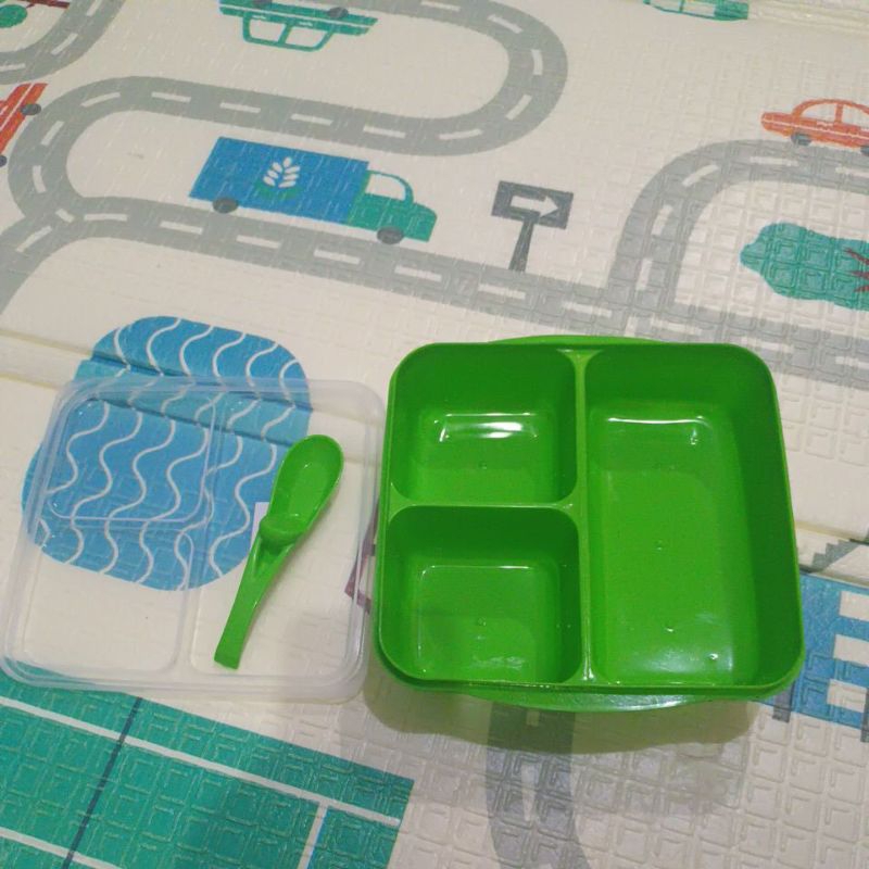 

Kotak Plastik Makan Sekat 3 / Loyang Sifon Mini