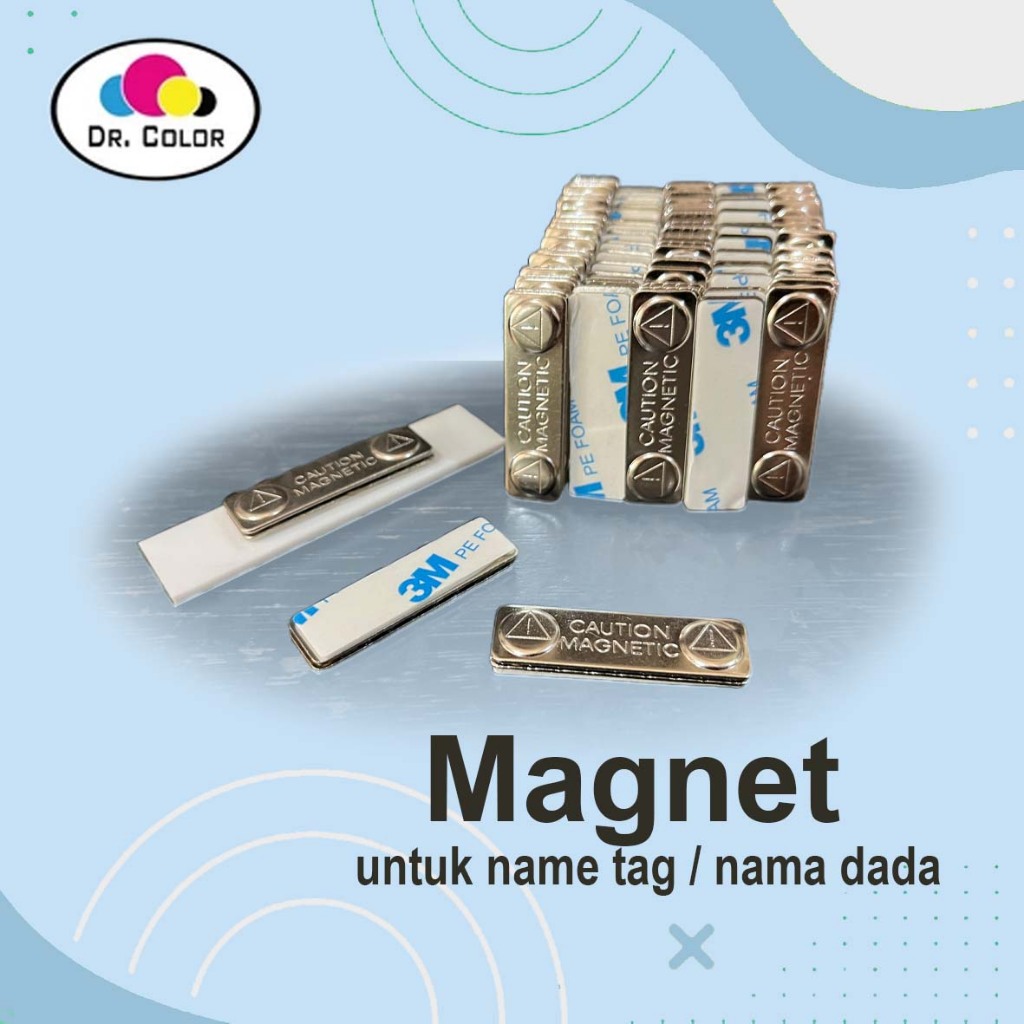 

Magnet nama dada double tipe 3M/magnet name tag satuan