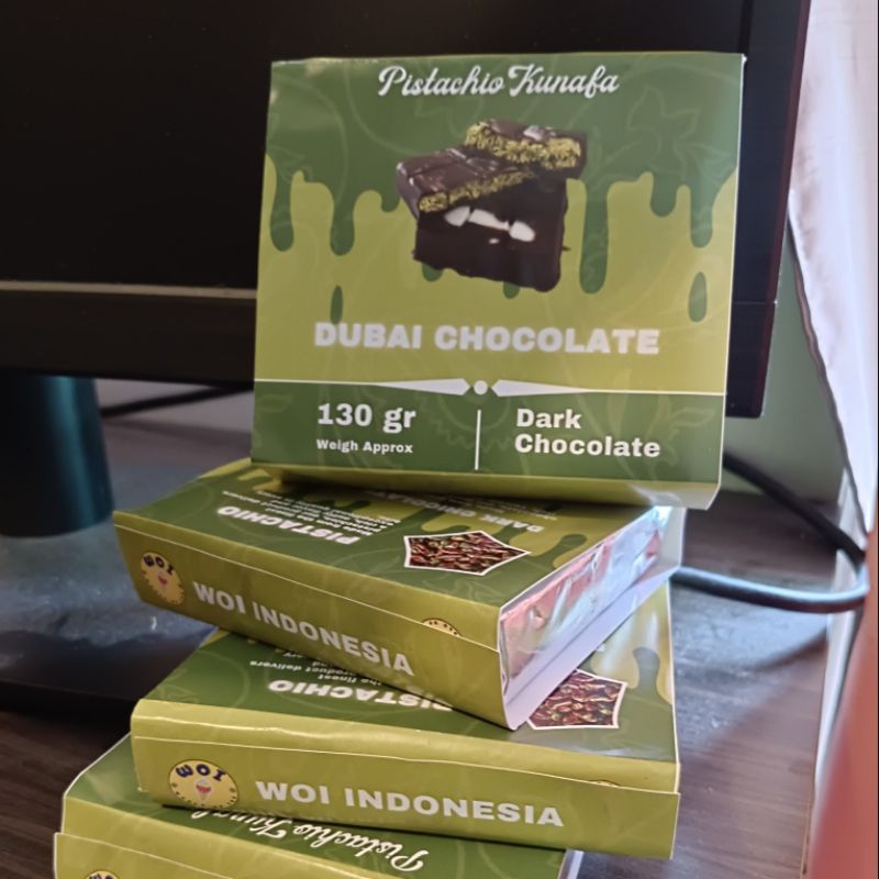

Dubai Coklat Pistachio kunafa 130gr