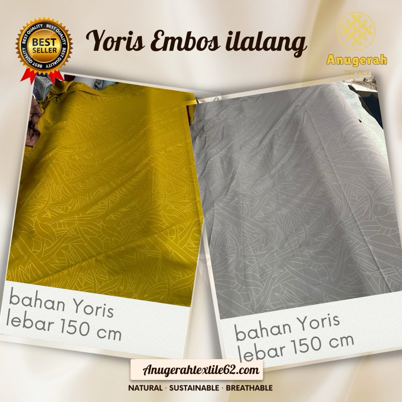 Kain Yoris Embos Motif Ilalang Exlusive | Lebar 150cm | Bagus buat Kemeja, gamis dan lain lain