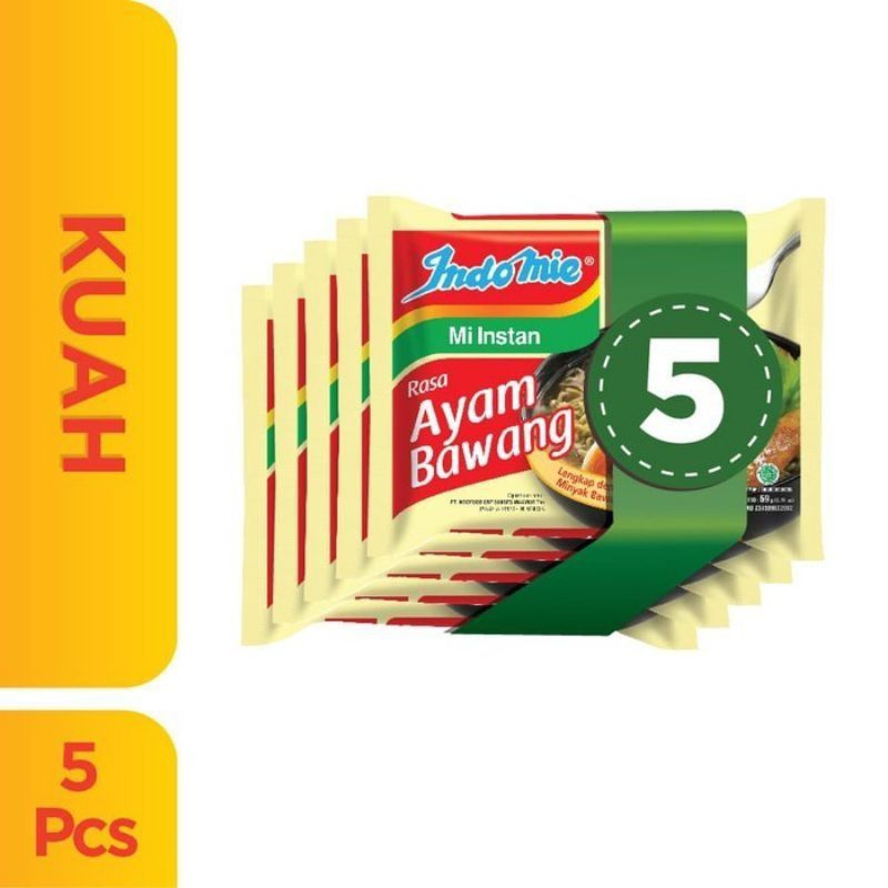 

Mie Instan Indomie Kuah Ayam Bawang Isi 5 pcs
