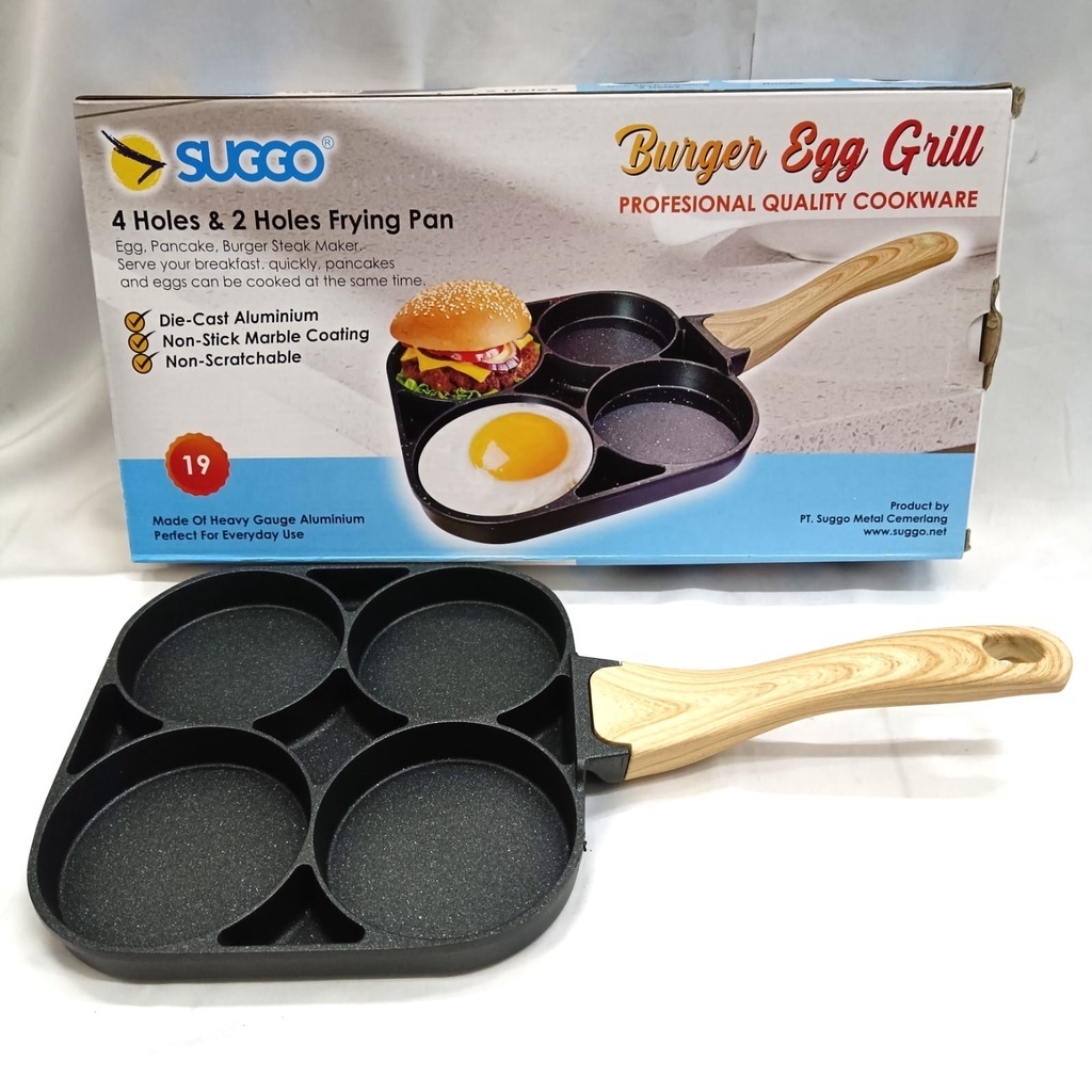 PanCake / BURGER EGG GRILL Frying Pan Suggo 4 Lubang