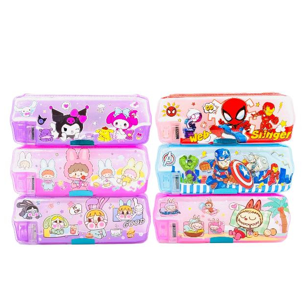 

Kotak Tempat Pensil Magnet Kuromi Cute Rabbit Cry Baby Spiderman Avenger Labubu
